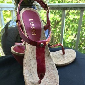 ❤️NWOT- LAUREN RL ROSALIA Wedge Heel Thong